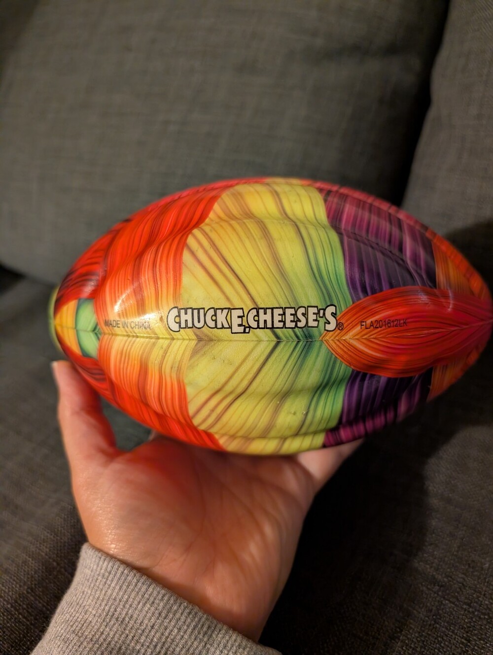 Vintage 2016 Chuck E.Cheese Foam Football!